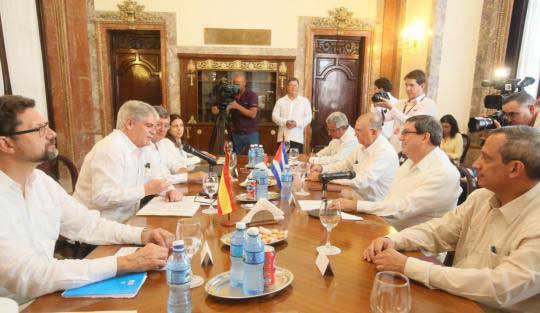Reunión de los ministros de Cuba y España.