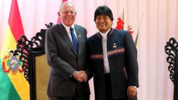 Presidente de Perú, Pedro Pablo Kuczynski y Presidente de Bolivia, Evo Morales.