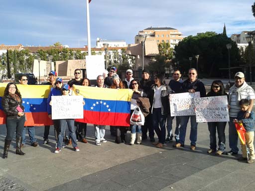 Grupo de venezolanos en el extranjero.
