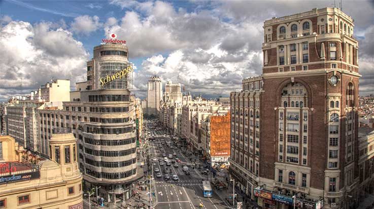 Gran vía, Madrid.