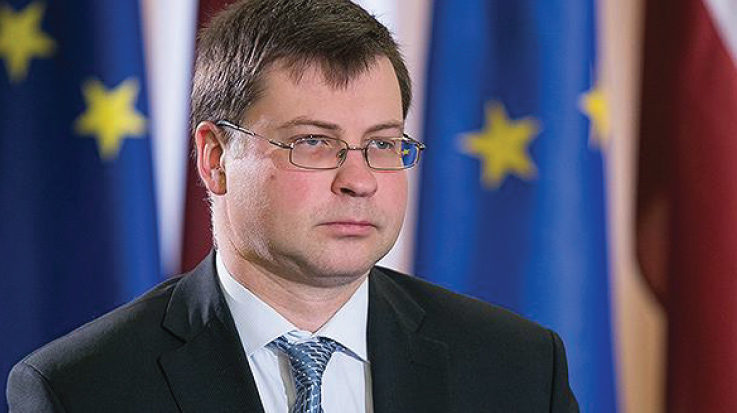 El vicepresidente del Euro y el Diálogo Social, Valdis Dombrovskis.