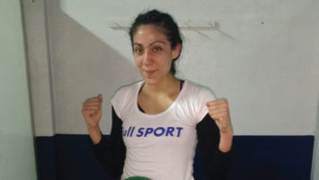 La boxeadora Karen Carabajal.