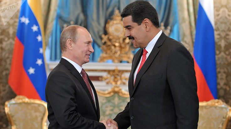 Vladimir Putin, presidente de Rusia, y Nicolás Maduro, presidente de Venezuela.