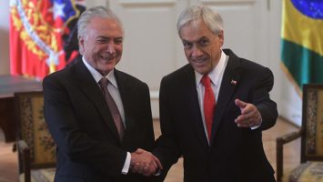 Michel Temer, presidente de Brasil, y Sebastián Piñera, presidente de Chile.