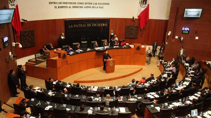 Interior del Senado de México.
