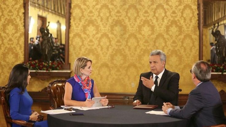 Lenín Moreno ha mantenido conversaciones con John Todd en busca de posibilidades para un acuerdo comercial con EEUU.