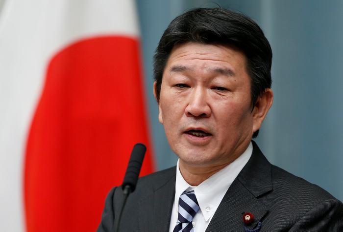 Toshimitsu Motegi, ministro de Economía, Comercio e Industria de Japón. 