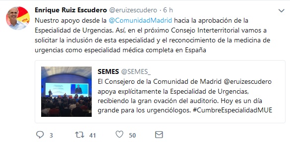 Tweet de Enrique Ruiz Escudero.