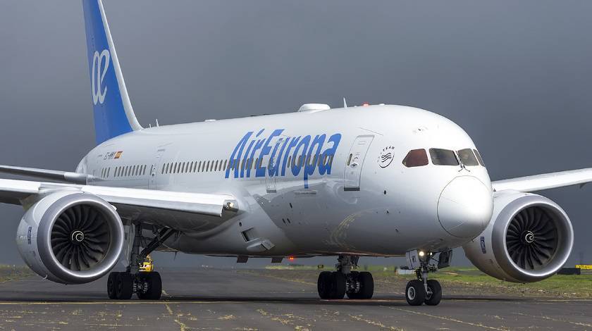 Air Europa opera las rutas hacia Paraguay y Argentina con aviones A330.