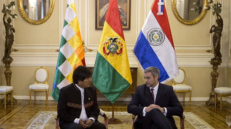 Evo Morales, presidente de Bolivia, y Mario Abdo Benítez, presidente de Paraguay.