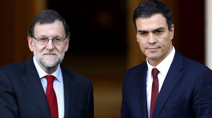 Mariano Rajoy, expresidente de España, y Pedro Sánchez, presidente de España.