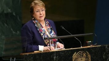 Michelle Bachelet, Alta Comisionada de la Organización de las Naciones Unidas para los Derechos Humanos.