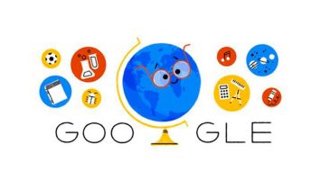 Foto A: Google celebra el Día del Maestro en Chile dedicando un ‘doodle’ especial a los profesores.