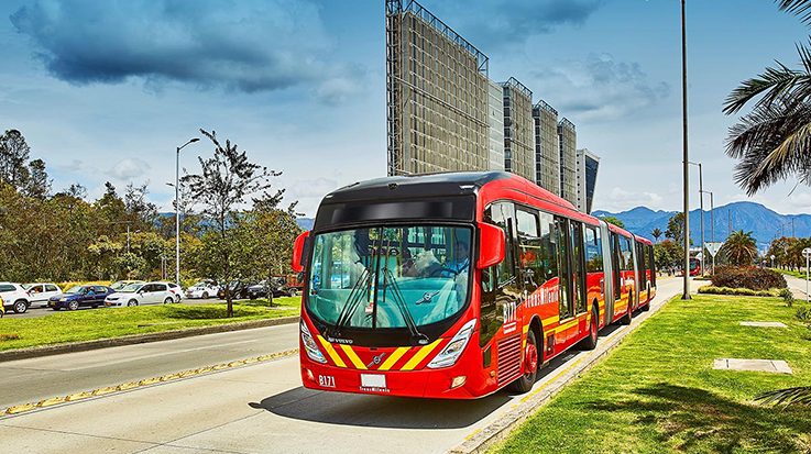 Bogotá incorporará 700 autobuses de Volvo al sistema BRT a partir de marzo del 2019.