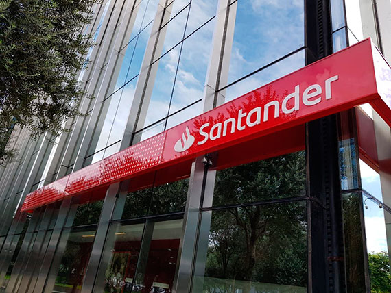 Fachada del Banco Santander