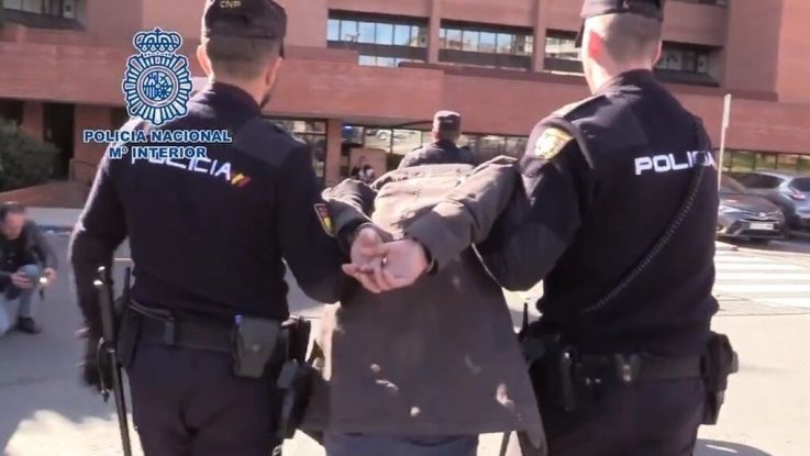 Policía Nacional haciendo una detención