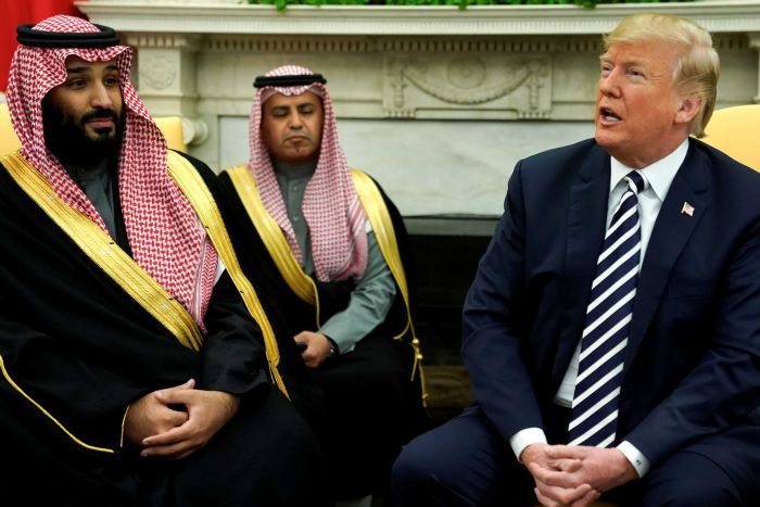 Donald Trump con Mohammed bin Salman